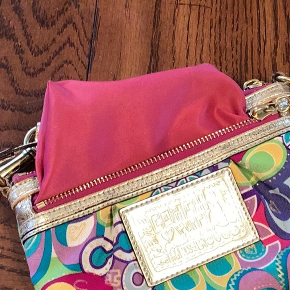 Poppy Coach Large Multicolored Wristlet/Clutch - Picture 11 of 16